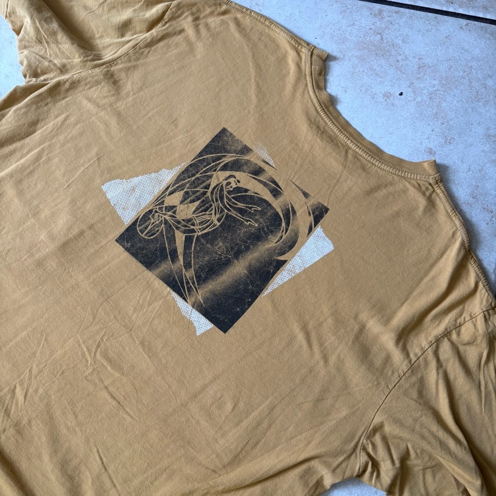 O’Neill Graphic T-Shirt 2XL Mustard Yellow Surf Skate Streetwear Tee